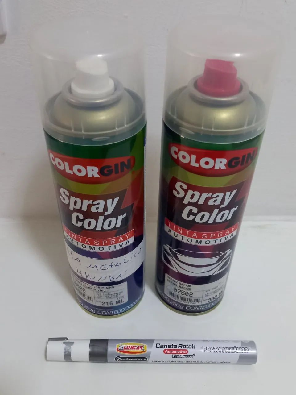Sherwin Williams automotive spray. Clear coat + metallic silver + Luxcar touch-up pen. Pickup only!