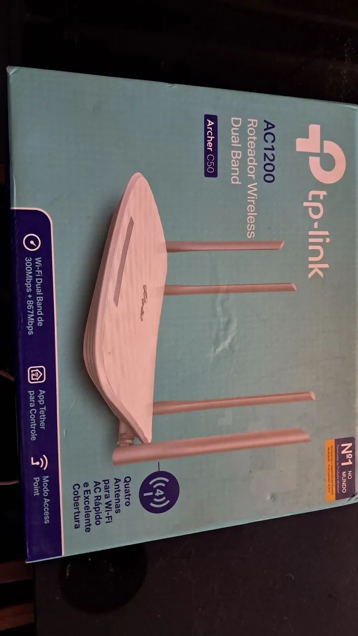 TP Link roteador wireless AC 1.200 DualBand 4 antenas