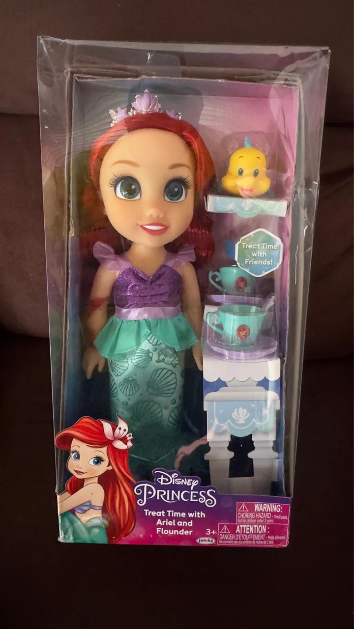 Boneca Ariel Pequena Sereia E Linguado Jakks Pacific Disney Princess Original Na Caixa - Foto 2