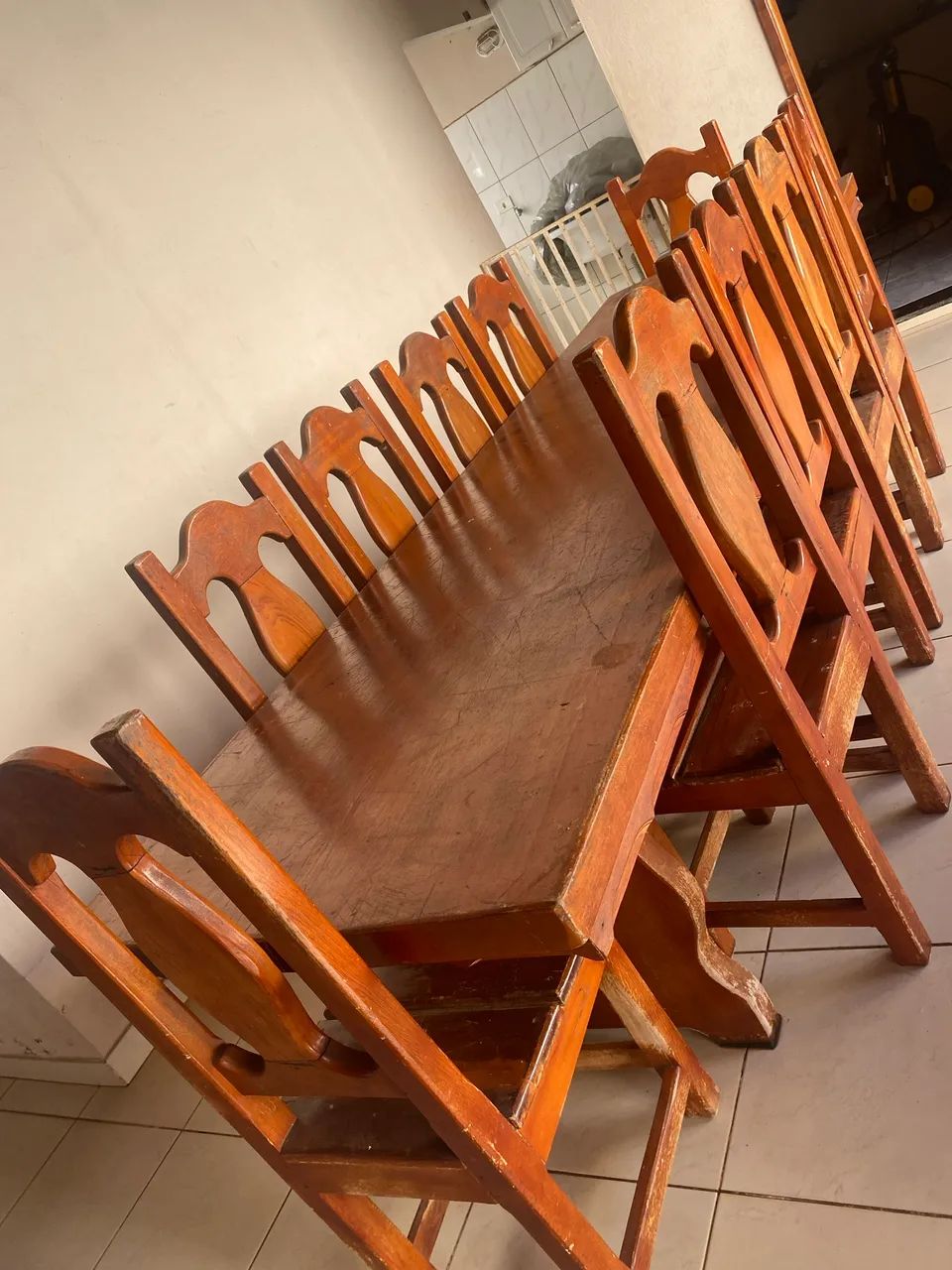 Jogo de mesa de madeira - Foto 2