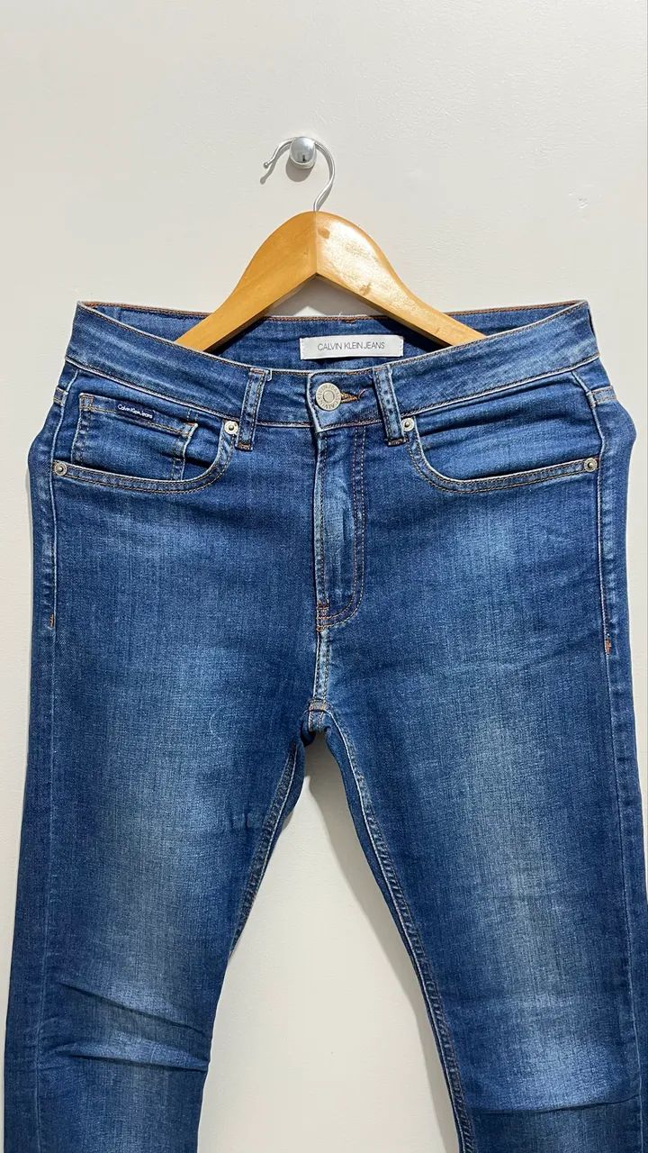 Calça jeans azul Calvin Klein 36 - Foto 3