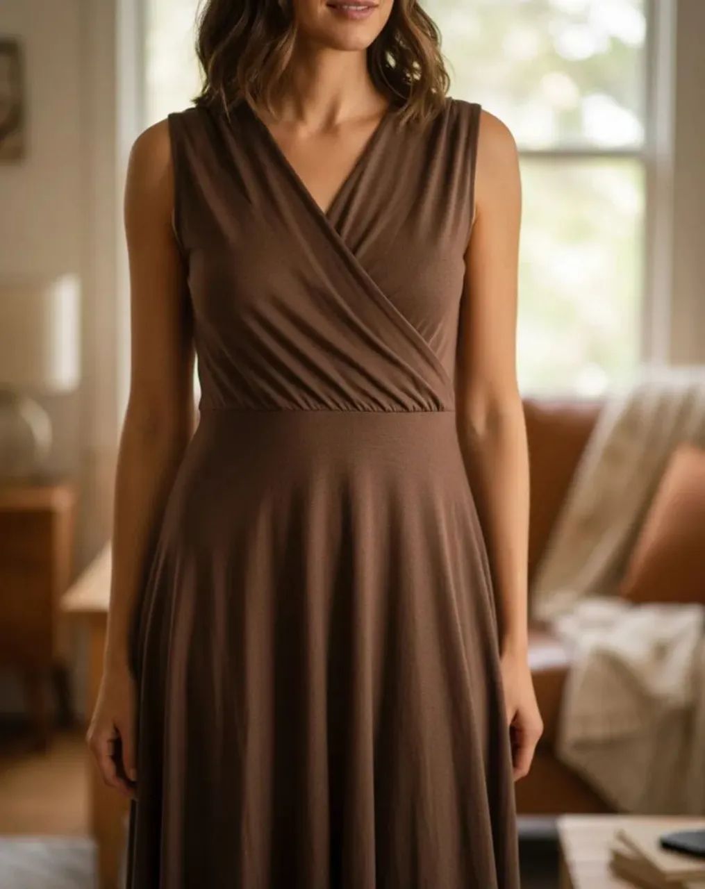 Vestido Marrom de Tricô - Libera  - Foto 3
