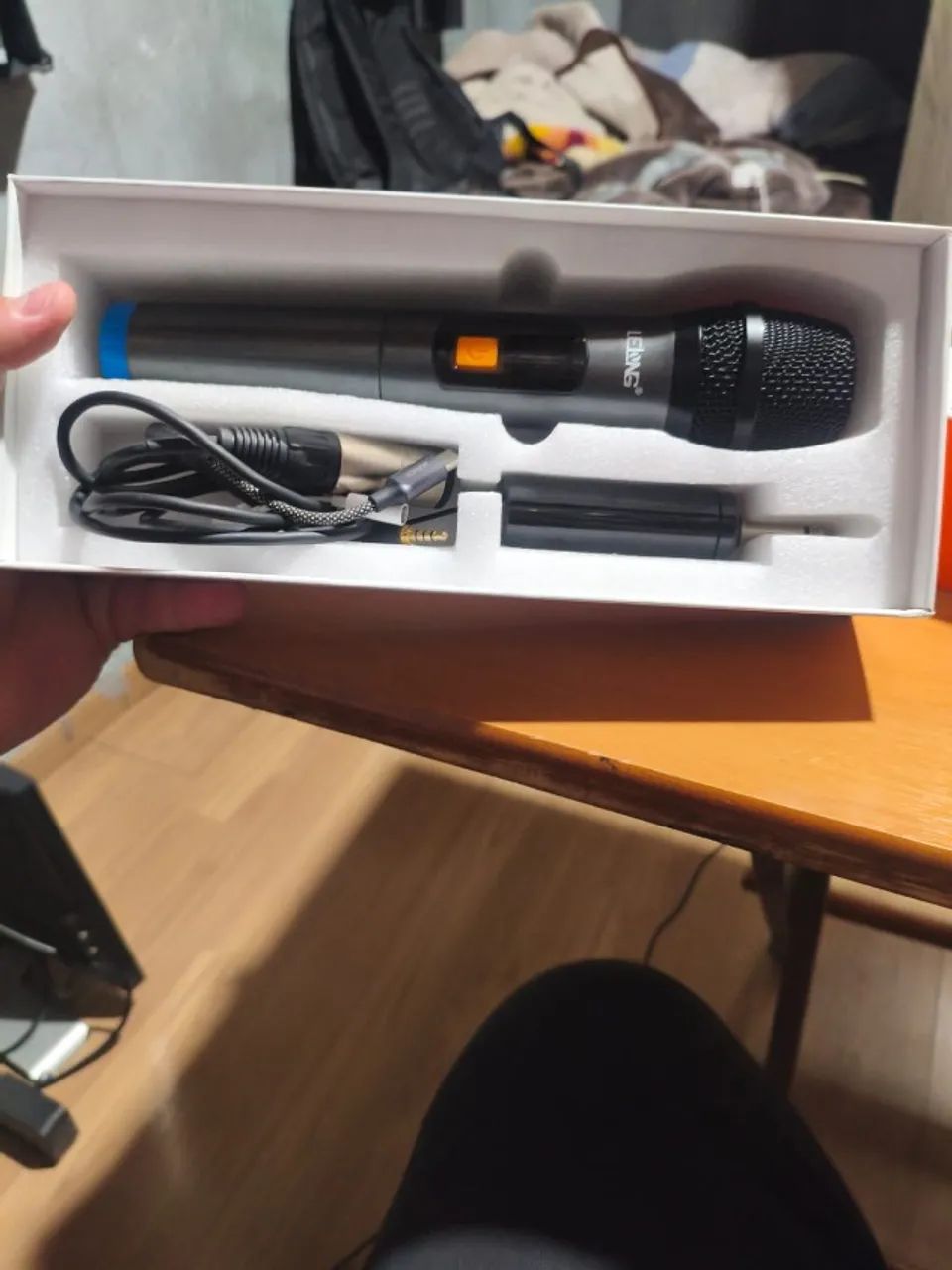 Microfone Sem Fio Receptor Digital Wireless Lelong Le-909 - Foto 2