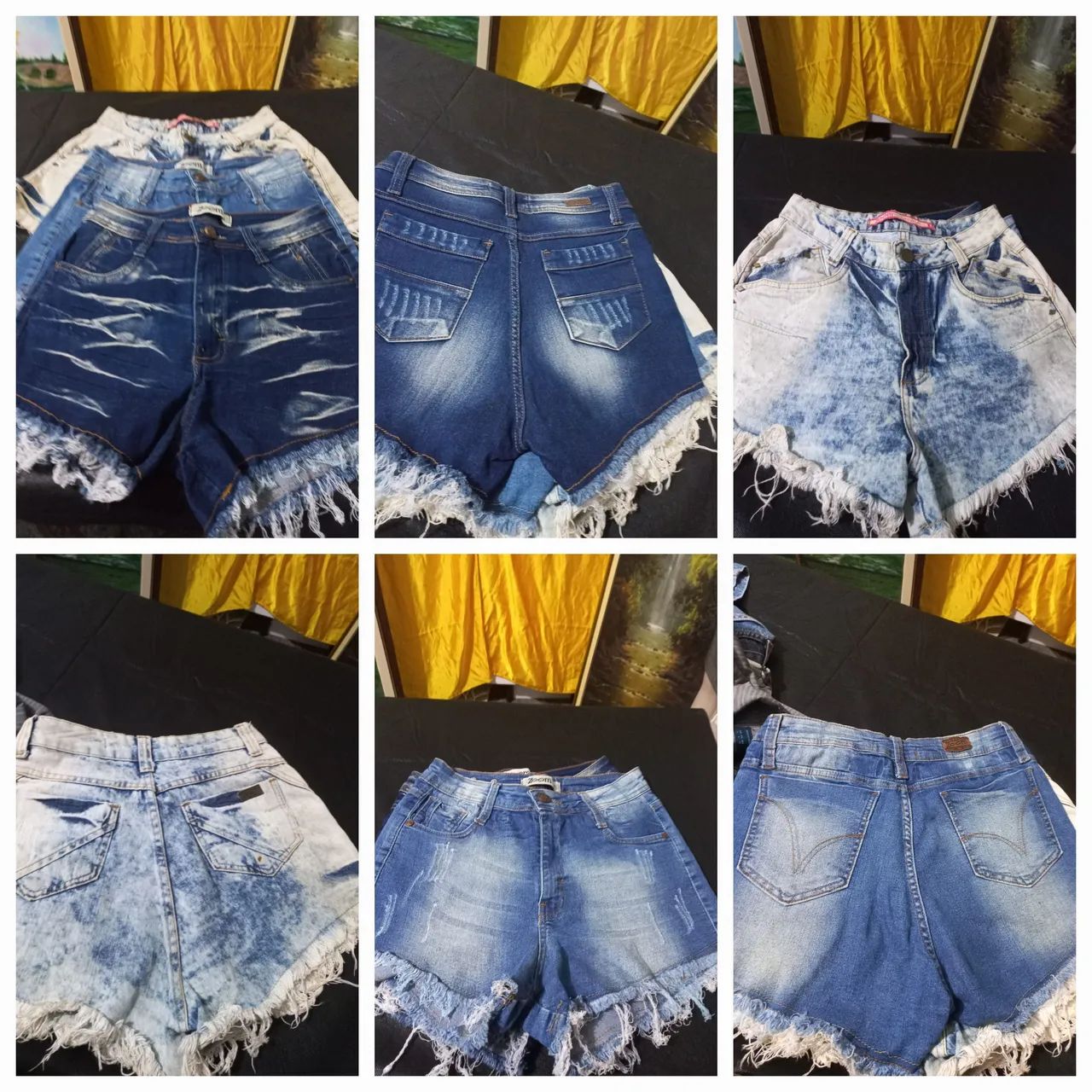 Short jeans feminino  tamanho 40. Lote com 3 peça 