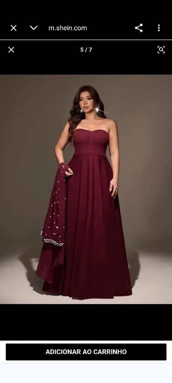 Vestido Festa Marsala M - Foto 3