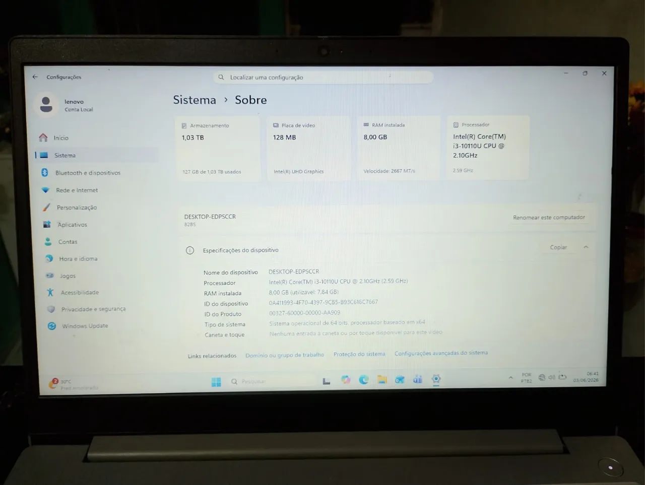 Nootbook Lenovo 1 TB - Foto 5