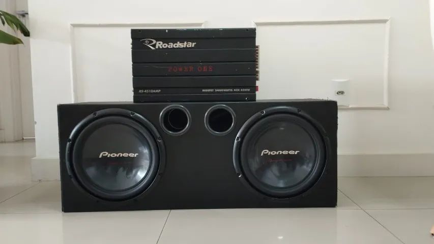 実家整理SONYＡＰＭ－Ｄ950AVコンポ Kit Som Automotivo: Módulo Roadstar Power One + Caixa Duo Pioneer