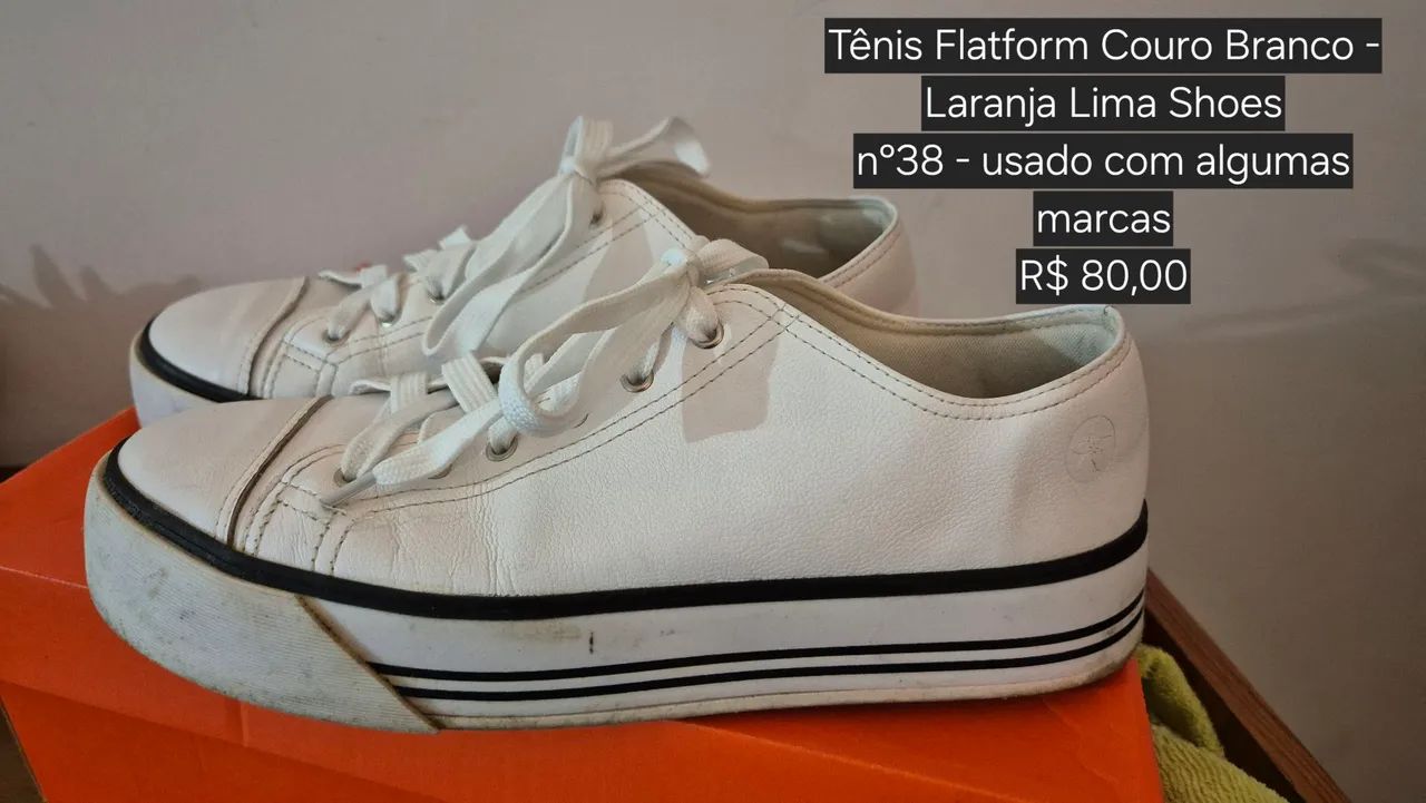 Tênis plataforma couro legítimo  - Foto 2