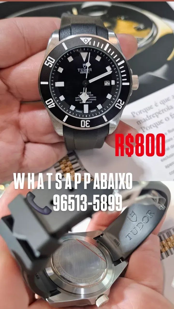 Relógio TUDOR PELAGOS AUTOMÁTICO COM PULSEIRA DE SILICONE  - Foto 3