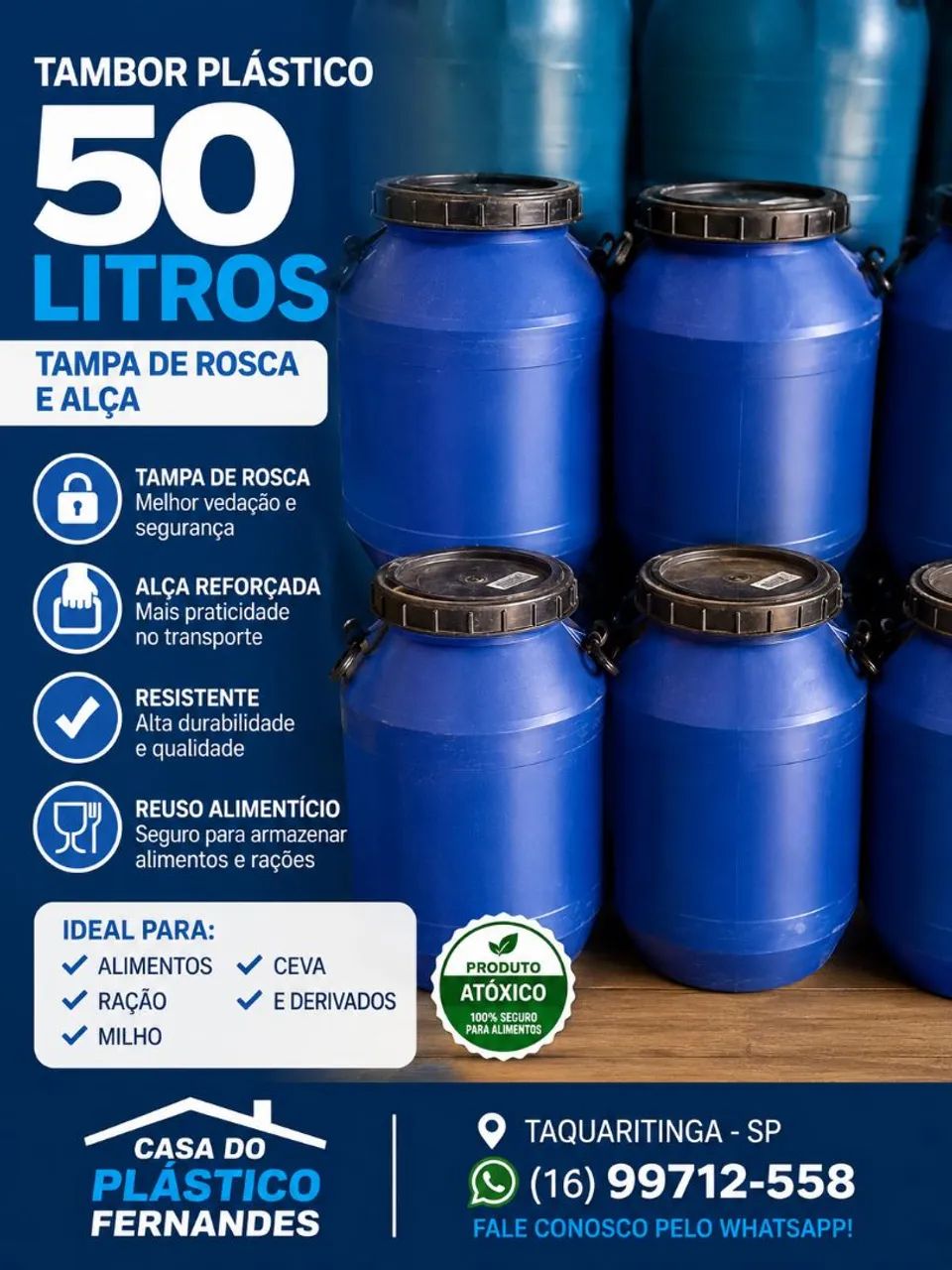 Bombona tambor barril plastico 