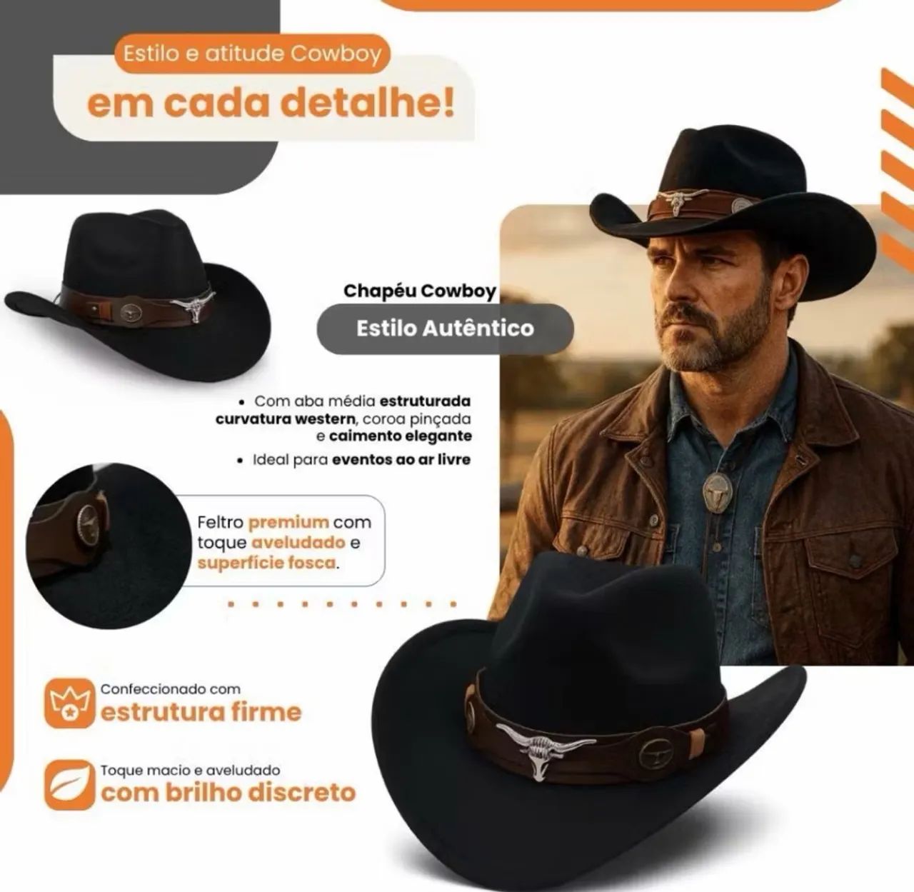 Chapéu vaquejada  - Foto 4