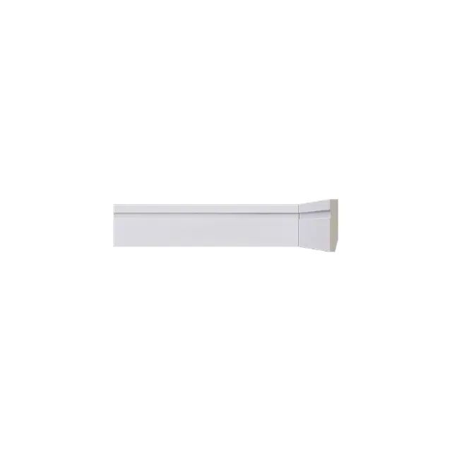 Rodapé Poliestireno Santa Luzia LEV52 Branco Frisado 05cm x 0,8cm Br 2,40m