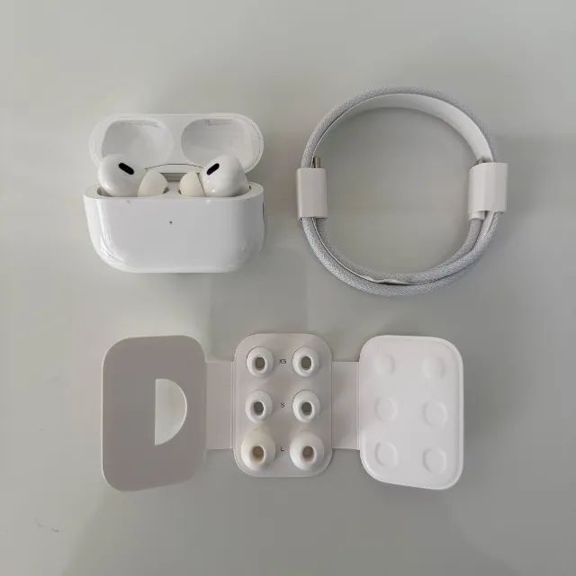 Apple AirPods Pro 2 Original A3048 USB-C Com Acessórios e Nota