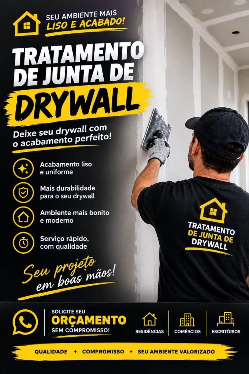 Tratamento de juntas de drywall 