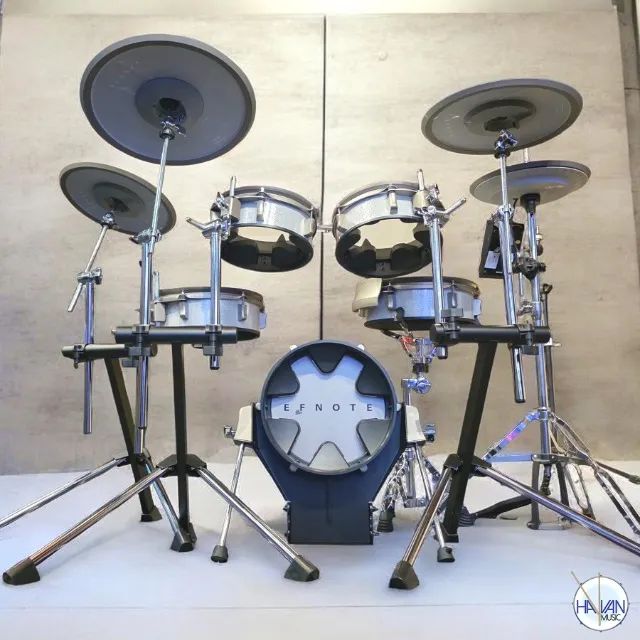 Bateria Eletrônica Efnote 3B White Sparkle USB, MIDI e Bluetooth - NOVA