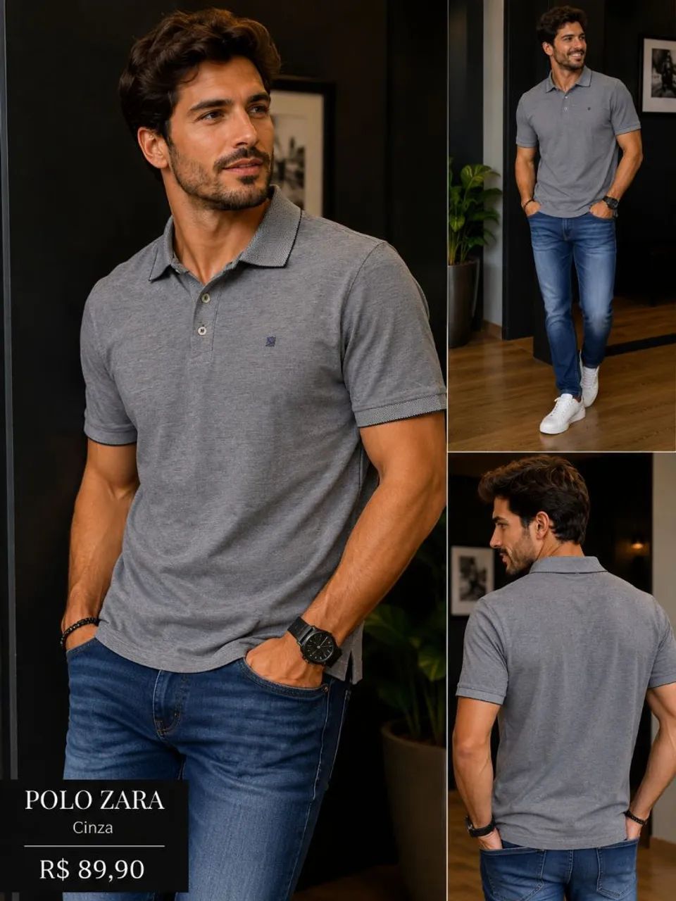 Polo zara tamanho g
