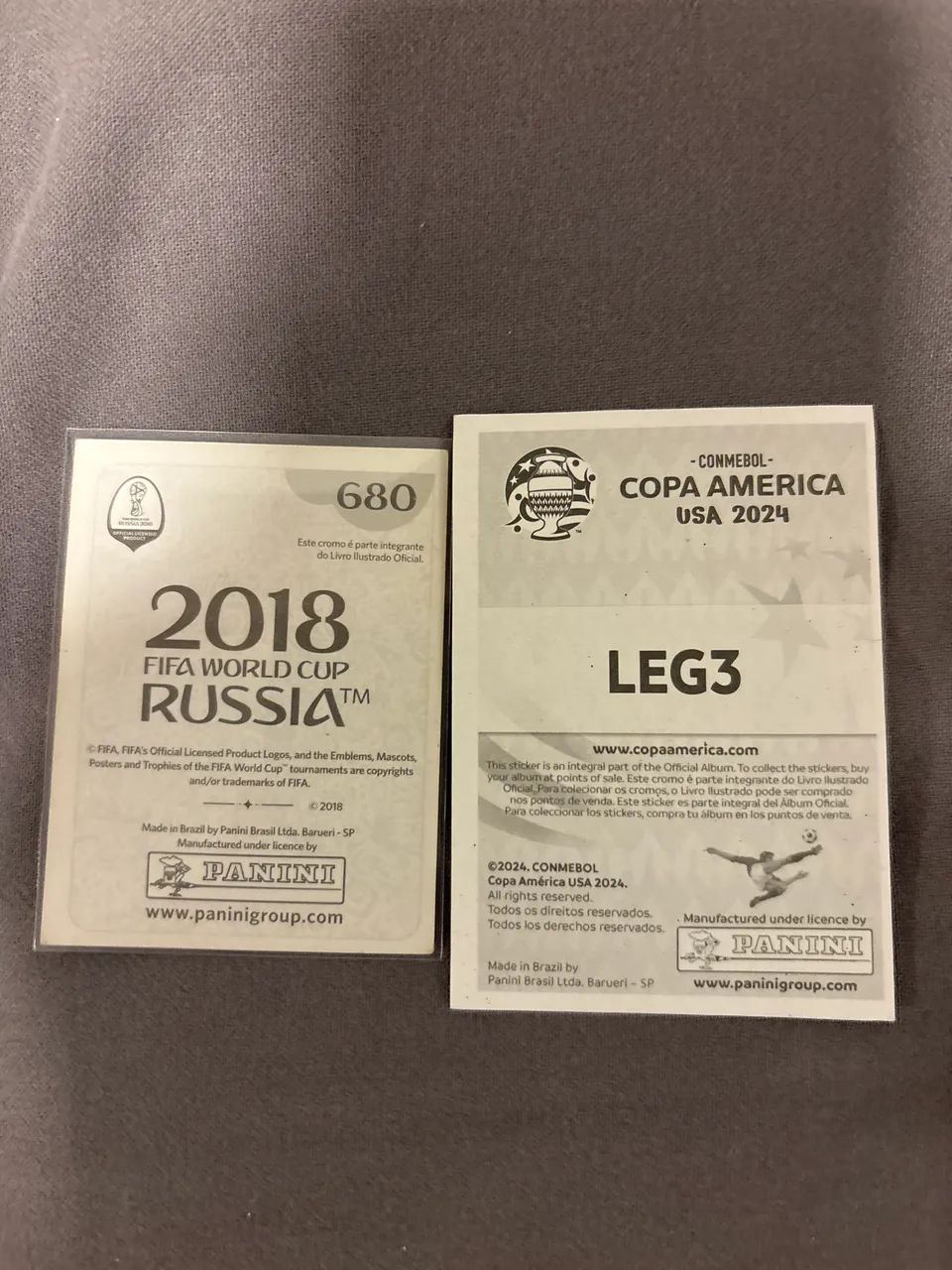 Figurinhas Pelé Copa2018 e Pelé Copa América 2024 - Foto 2