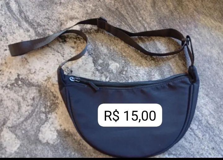 Bolsa unissex estilo pochete meia lua