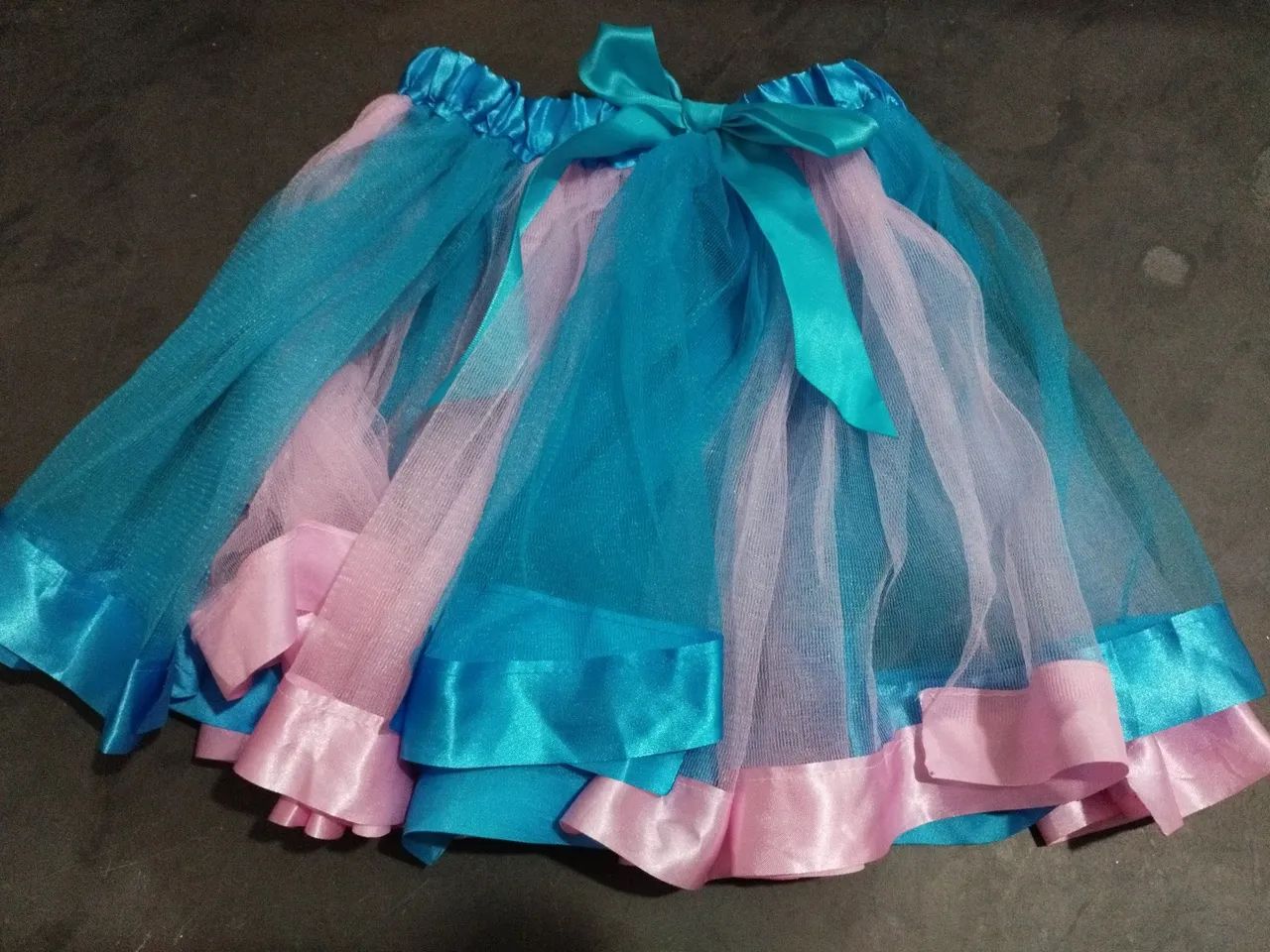 Saia de tule colorida carnaval 
