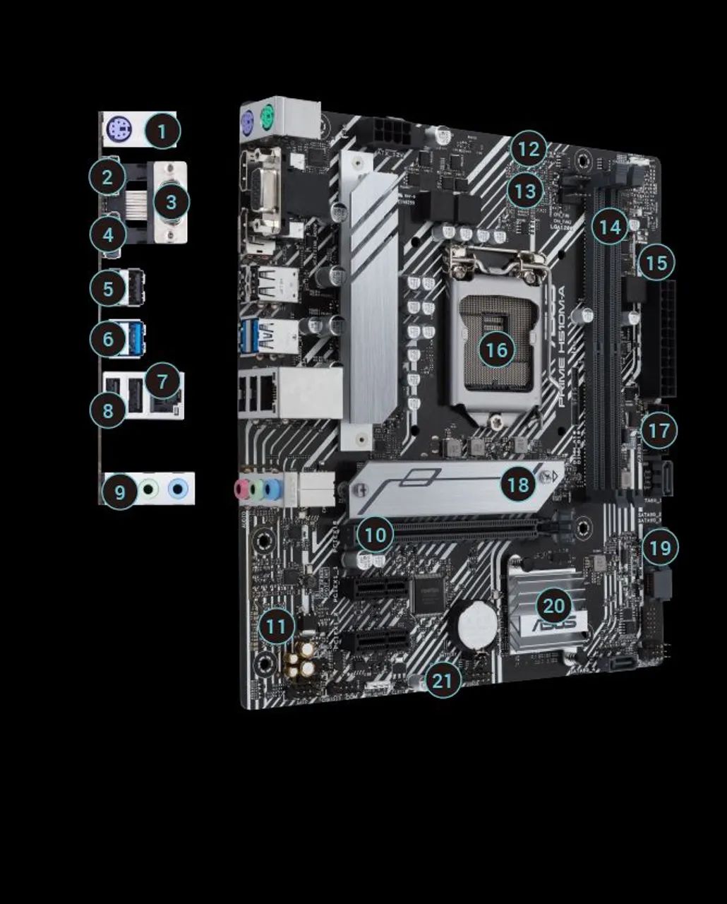 Placa Asus prime h510m com detalhes  - Foto 2