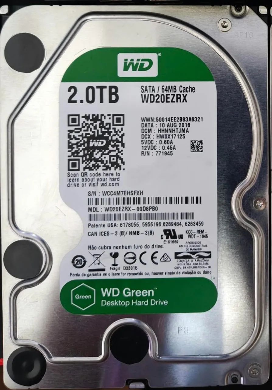 HD WD Green 2tb (WD20EZRX)