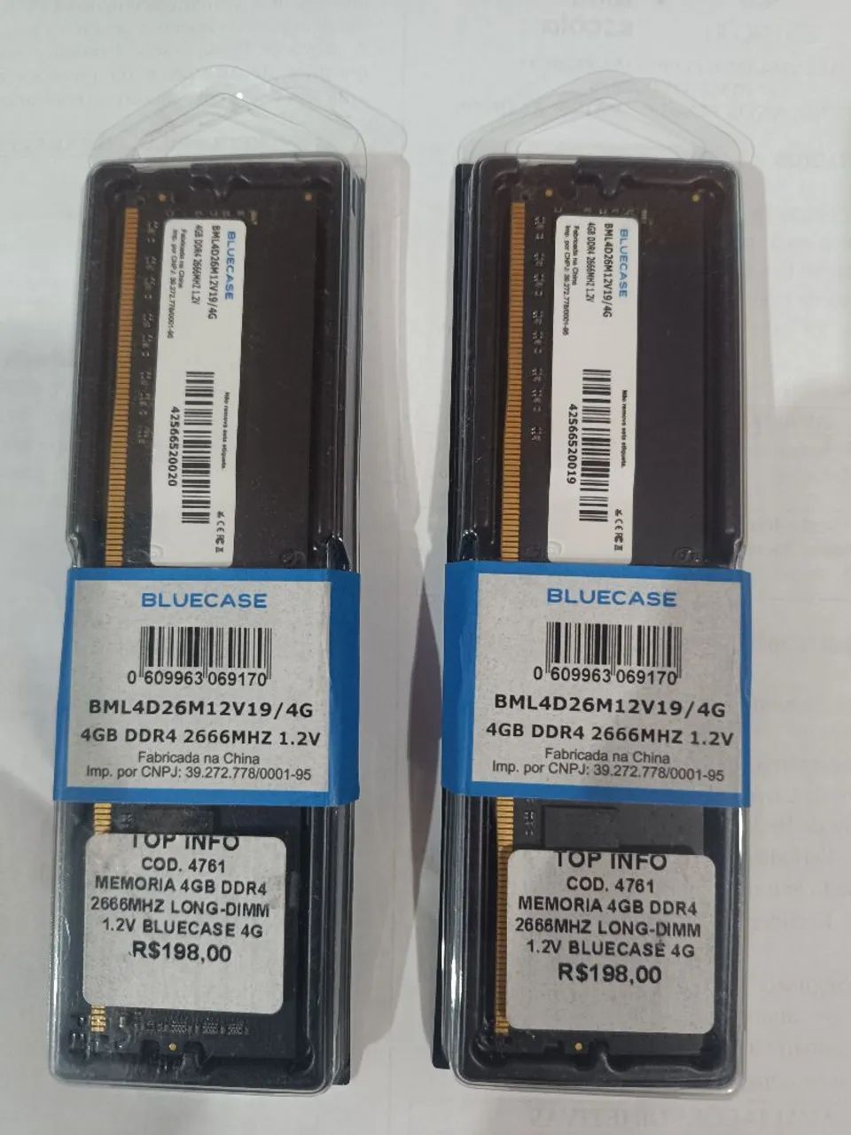 Duas Memórias RAM 4g DDR4 - Foto 2