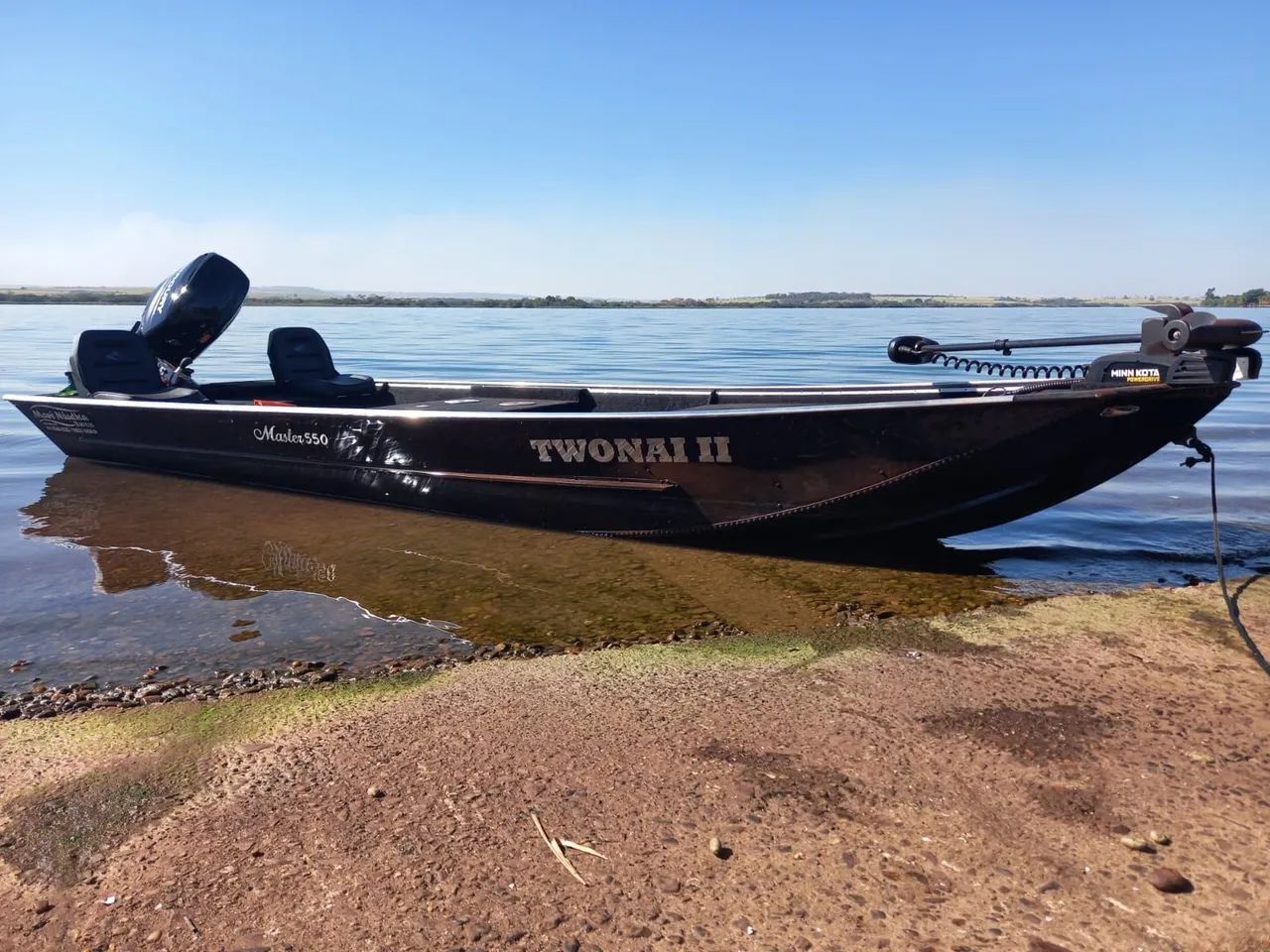 Barco master 5.5, motor mercury 60hp com trim no manche - Foto 2