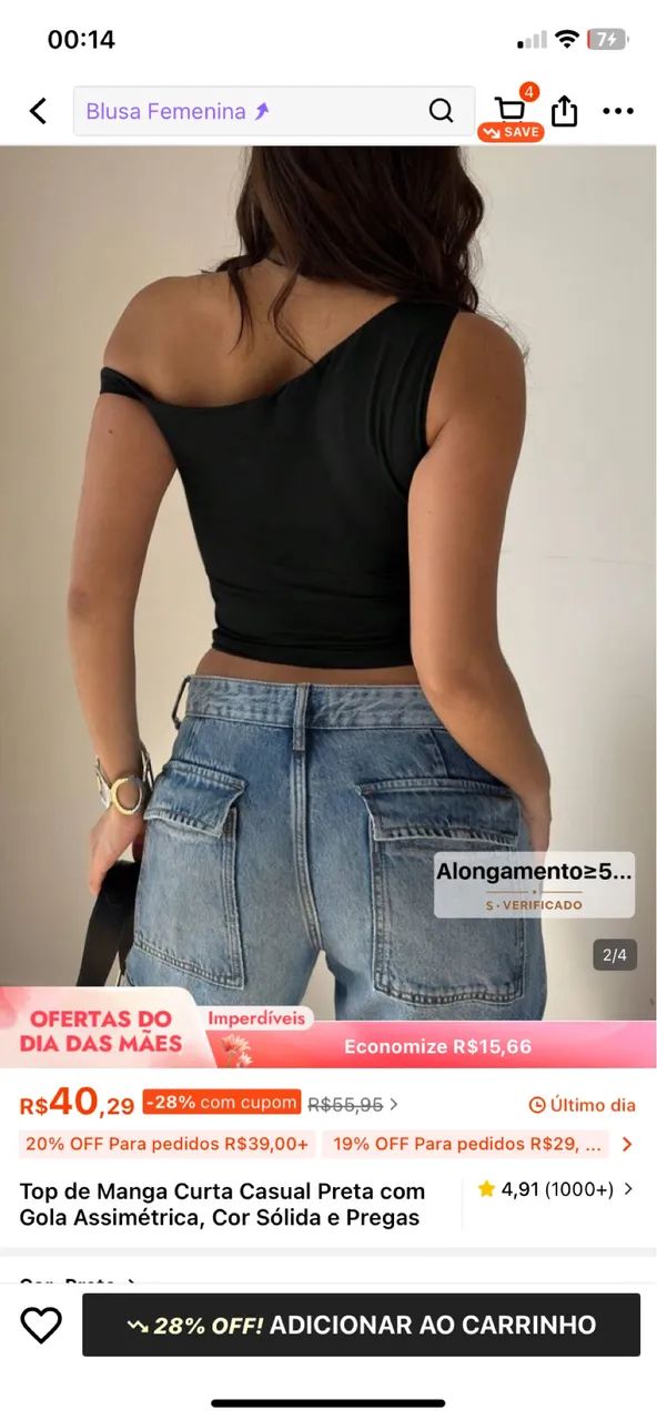 Blusa assimétrica  - Foto 2