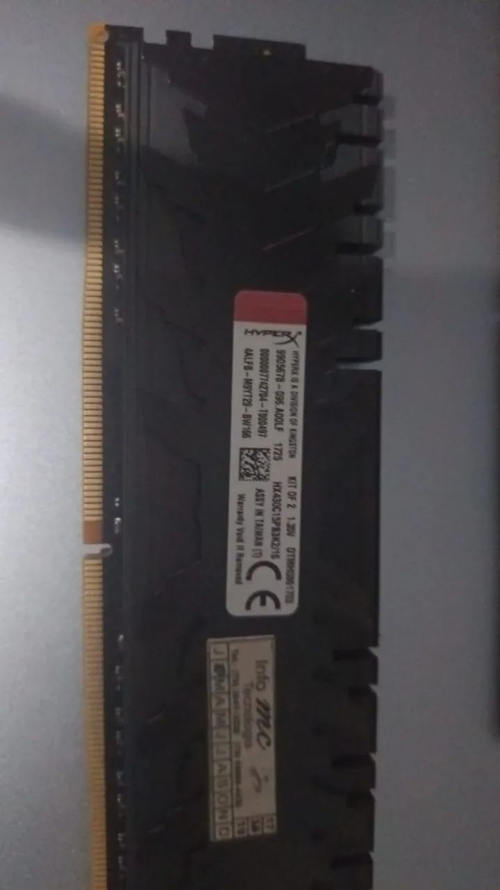 Memória RAM kingston hyperX predator 3000MHZ 16gb (2x8) - Foto 3