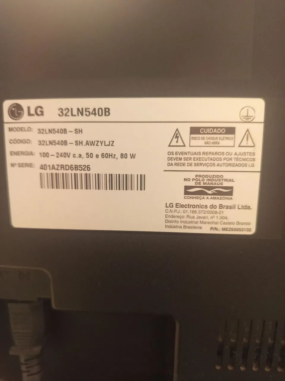 TV LG modelo 32LN540B - Foto 2