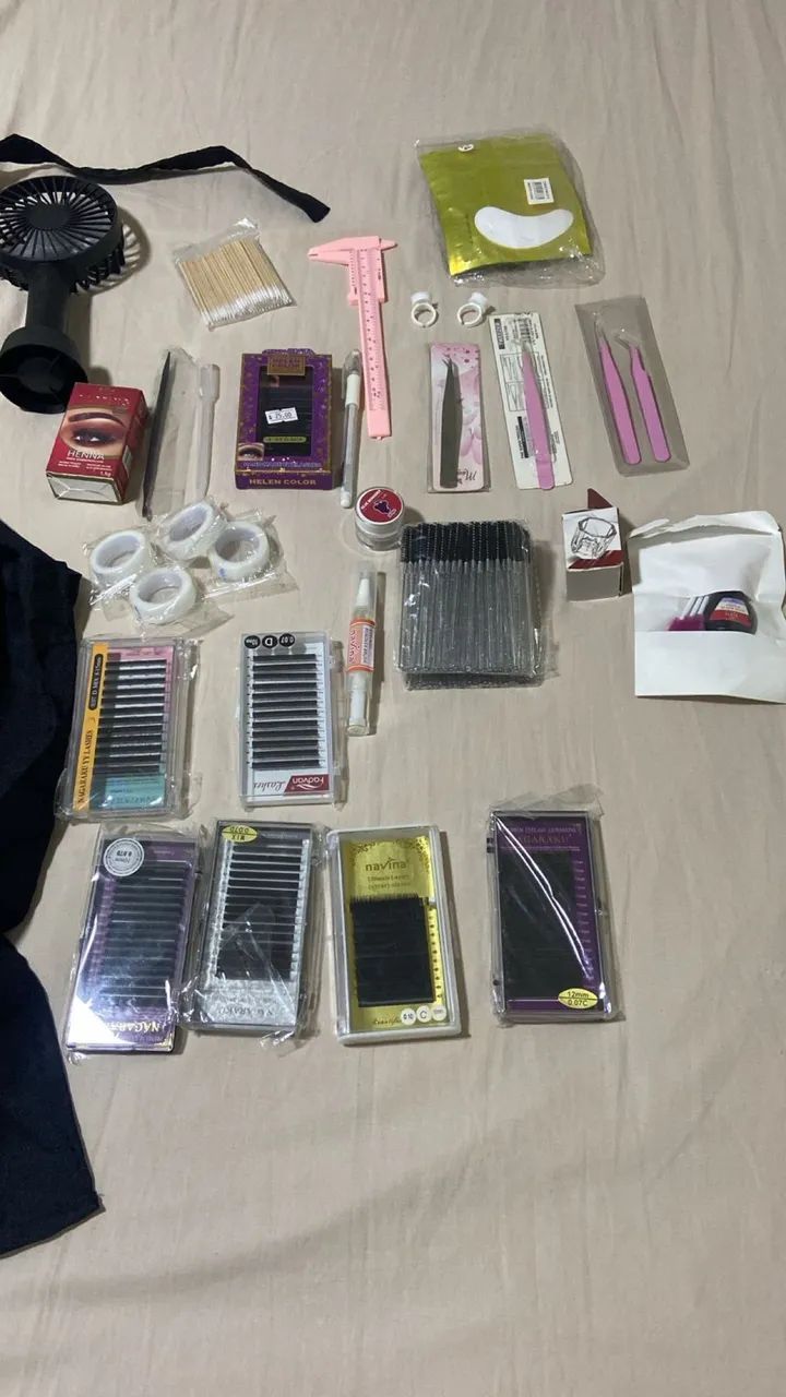 Material de cílios e sombracelha