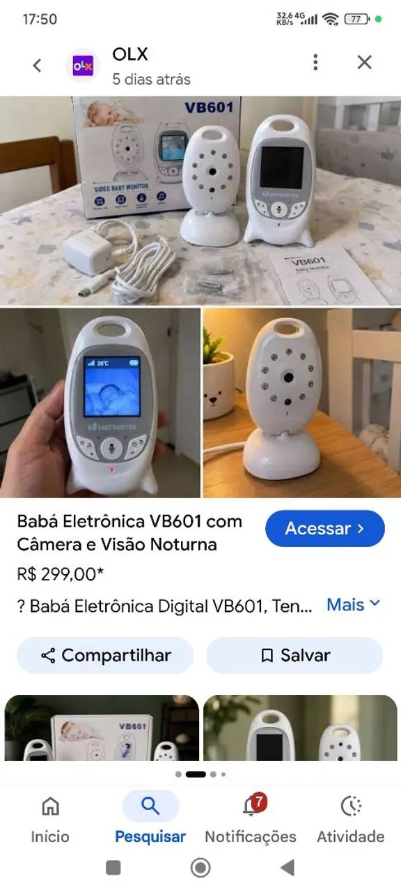 Babá eletrônica com câmera noturna  - Foto 2