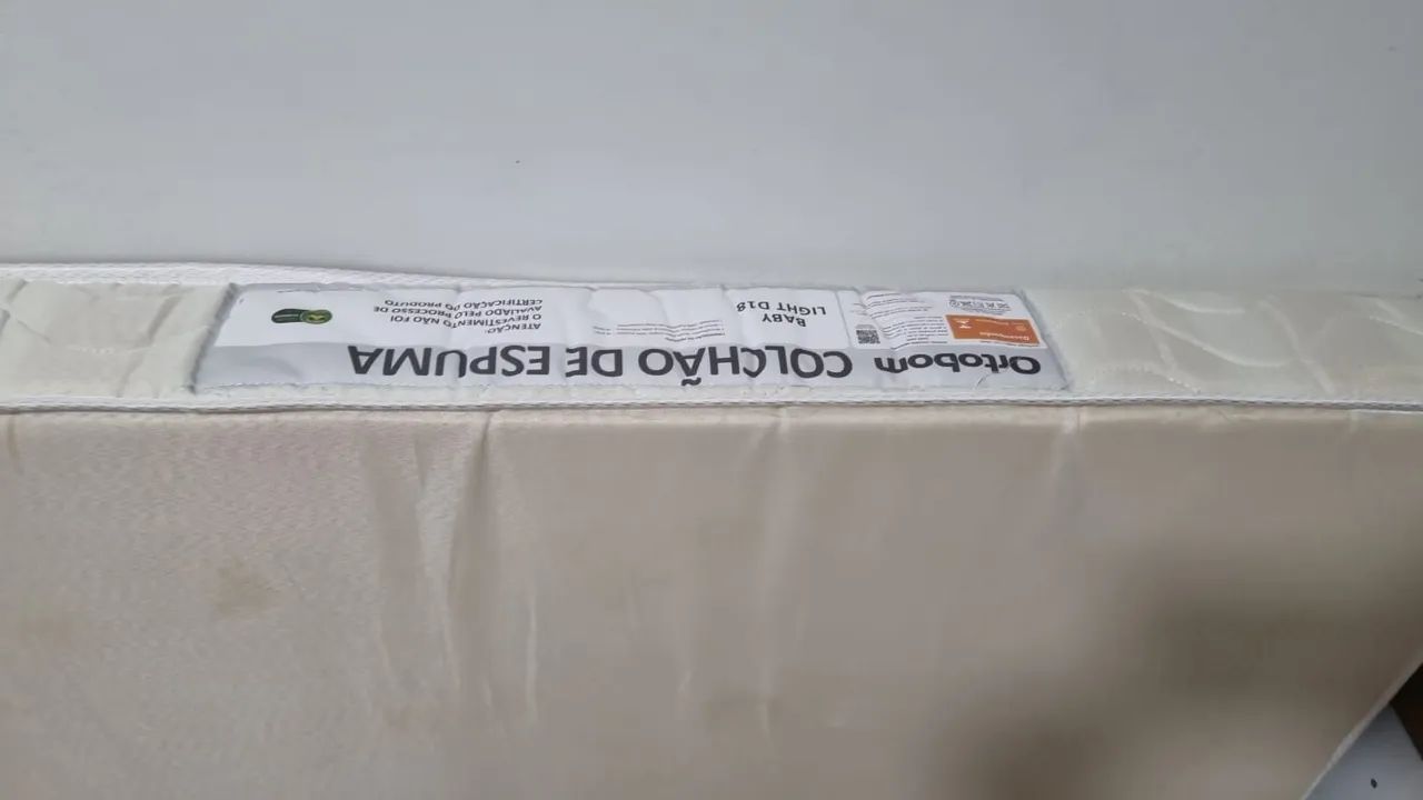 Vendo colchão para berço americano, ORTOBOM - Foto 2