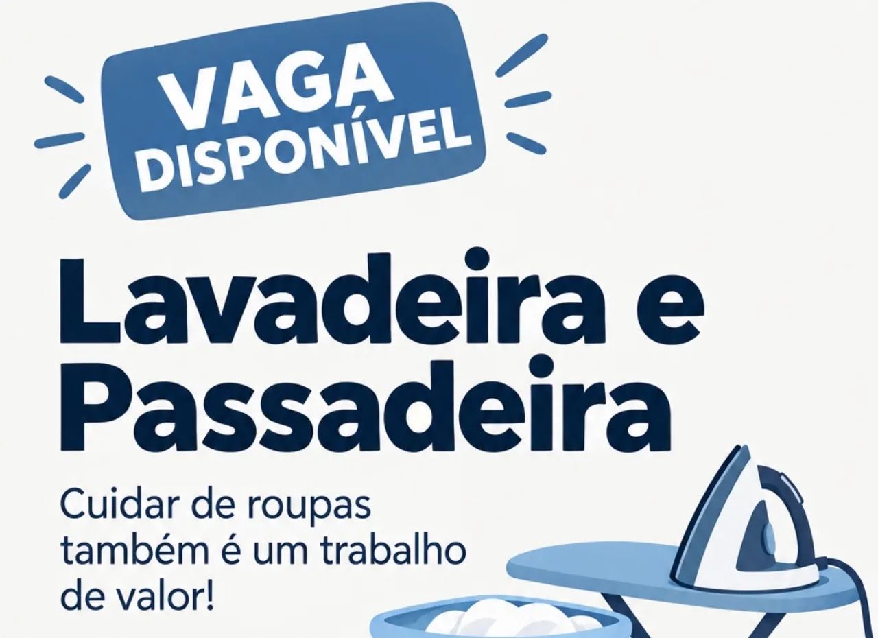 Vaga Lavadeira e passadeira