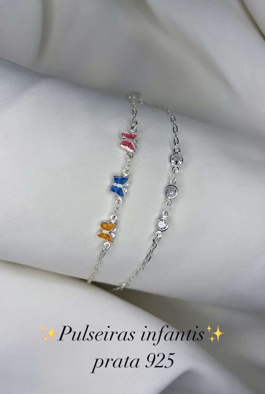 Pulseira infantil em prata 925
