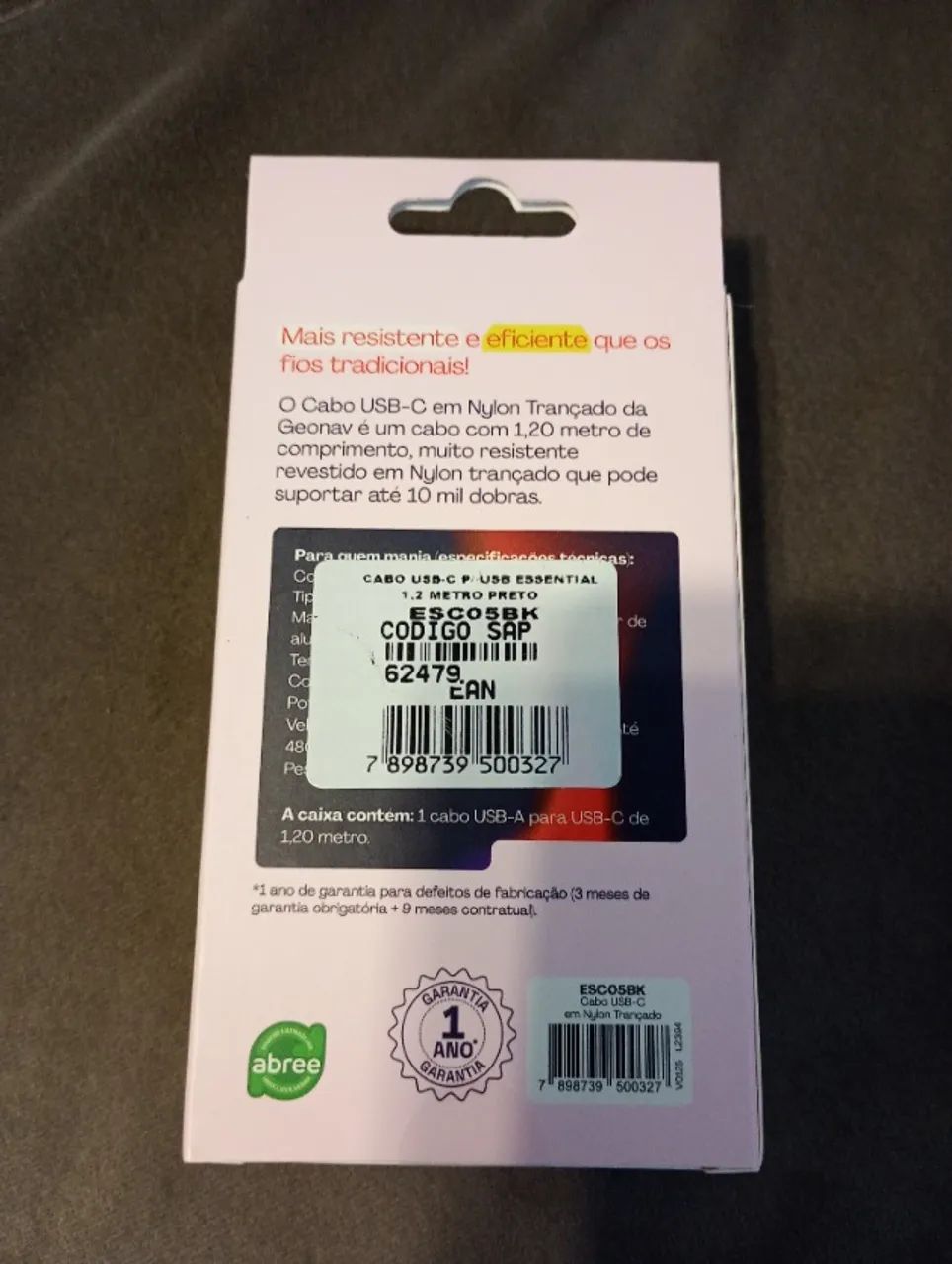 Cabo Geonav USB-C em nylon trançado - Foto 2
