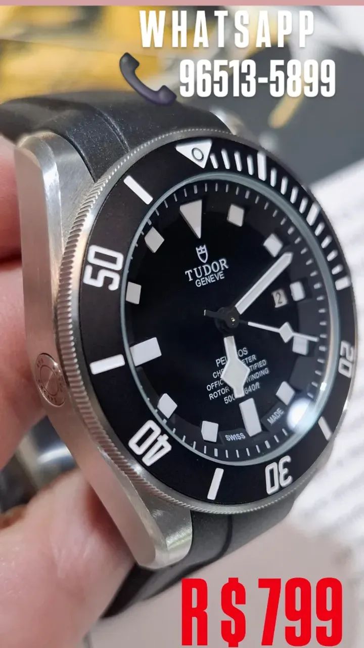 Relógio TUDOR GENEVE - AUTOMÁTICO  - PELAGOS PULSEIRA DE BORRACHA 
