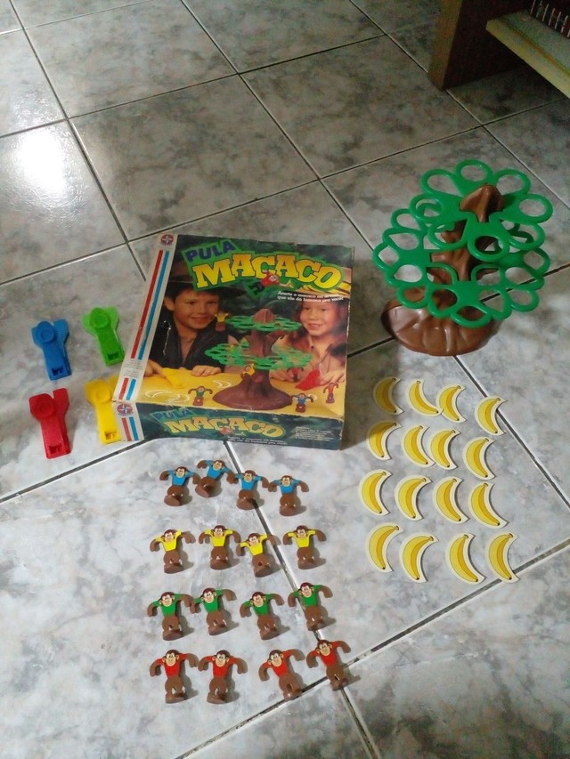 Brinquedo Antigo Jogo Pula Macaco Da Estrela Completo