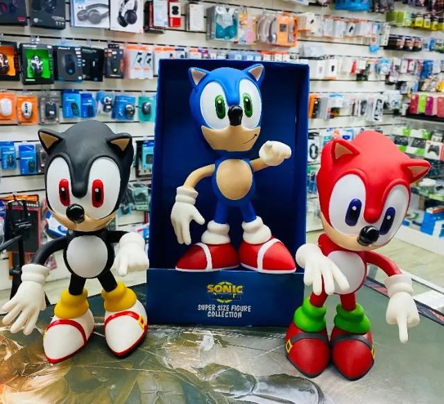 Boneco Sonic Azul Personagem Jogo Videogame Super Size