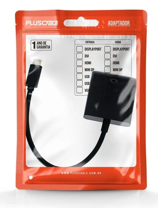 adaptador usb tipo c x vga pluscable adp-302bk - Foto 4