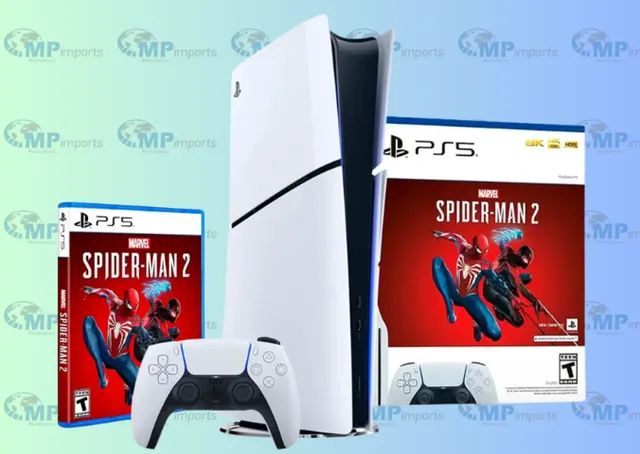 Loja MP Imports: Playstation 5 Slim 1tb Spider-man 2 Cor Branco - Foto 2