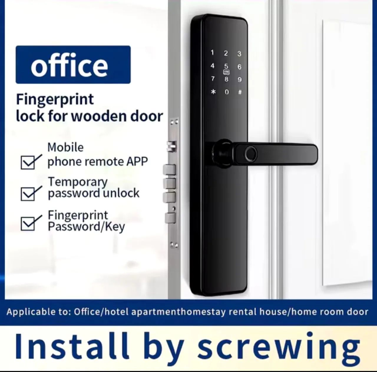 S819 smart lock impressão digital fechadura - Foto 2