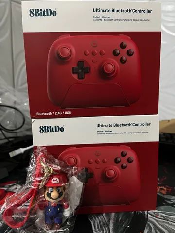 8bitdo ultimate Bluetooth para Nintendo Switch edição vermelha cor Mario novo e halleffect - Foto 2