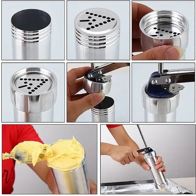 Maquina Manual Para Modelar Biscoitos 20 moldes de Alumínio - Foto 5