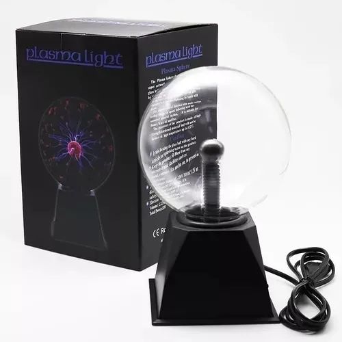 Globo de plasma/ neon com efeitos de luzes e raios 