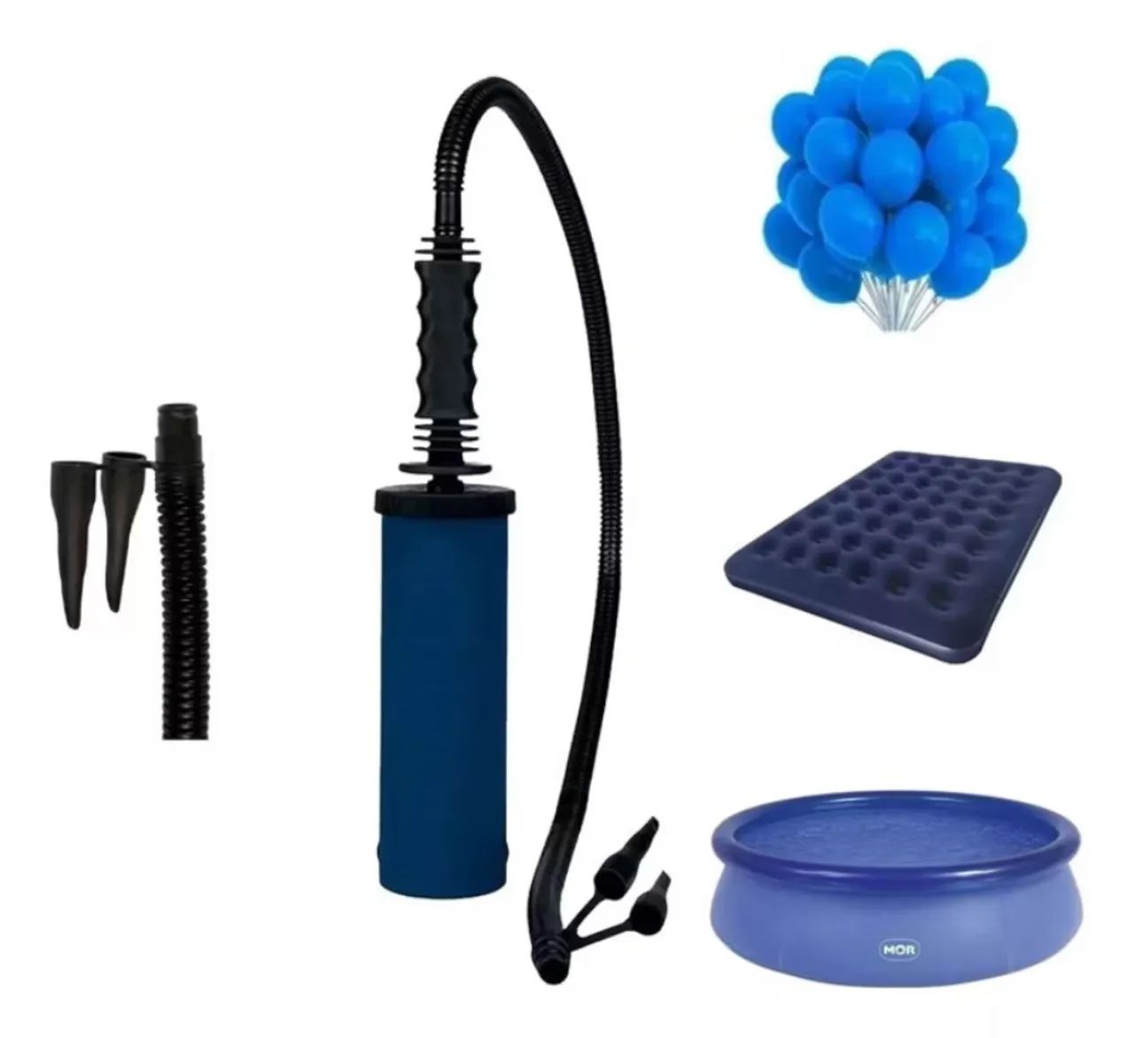 Bomba de Ar Manual Inflador Encher Infláveis Balão Colchão Piscina - Foto 2