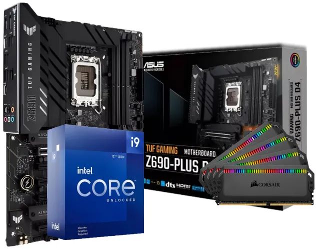 i9 12900k + Placa Mãe Asus Tuf Gaming Z690 + 64Gb Memoria
