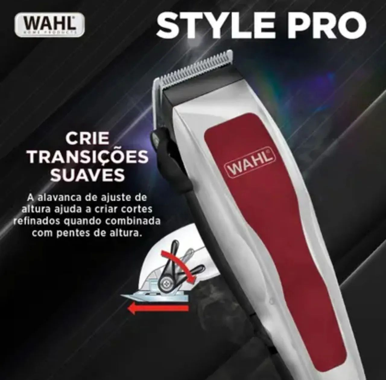 Maquina de Cortar Cabelo Style Pro Wahl 127V - Foto 3