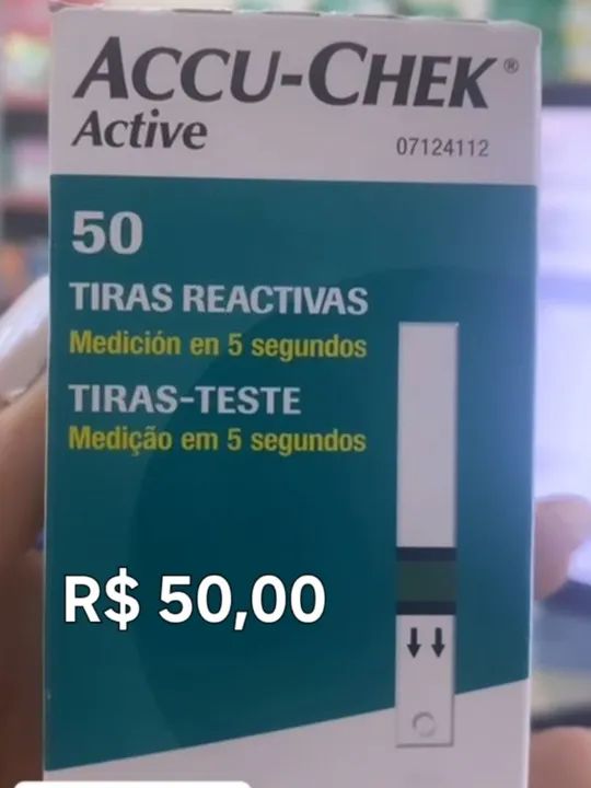 Vendo tiras Accu Chek Active - caixa com 50 fitas  - Foto 2
