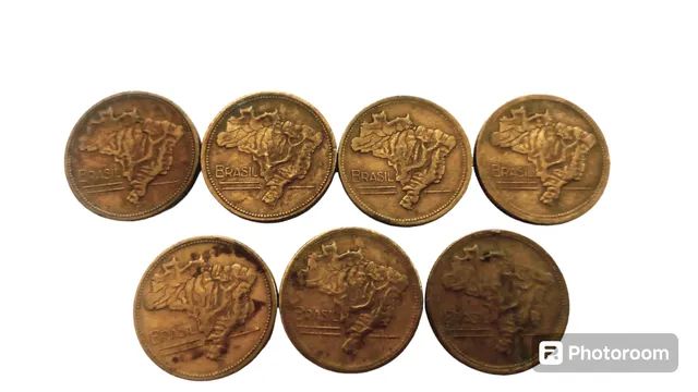 7 moedas de 2 cruzeiros bronze  várias datas - Foto 4